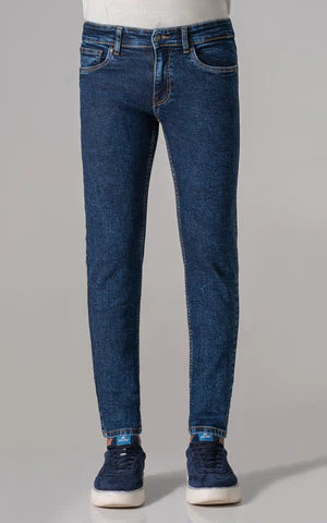 STRAIGHT FIT NAVY BLUE JEANS