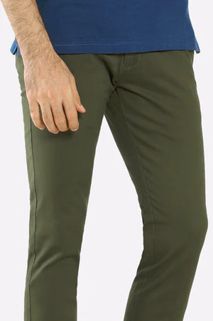 PREMIUM OLIVE GREEN COTTON CHINOS