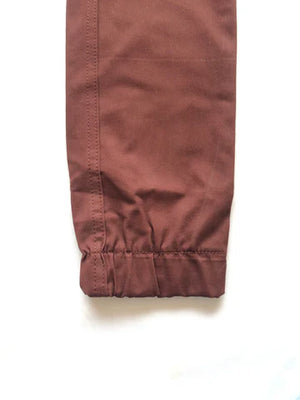 MAROON COTTON COTTON CARGO TROUSER