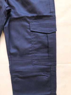 ROYAL BLUE COTTON CARGO TROUSERS