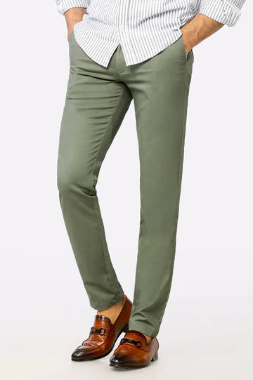 PREMIUM LIGHT GREEN COTTON CHINOS