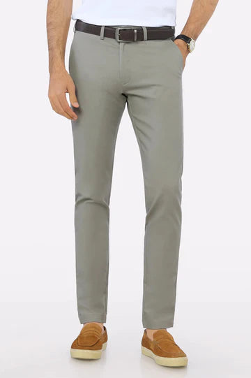 PREMIUM LIGHT GREY COTTON CHINOS